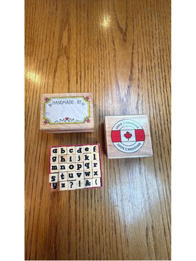 Stamp lot #1 - Canadian Flag, Alphabet , Handmade By Stamp (3)